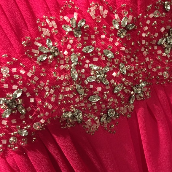 Dress Barn Strapless Pink Midi Prom Dress (S) - Picture 3 of 3